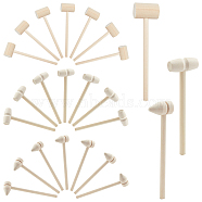 SUPERFINDINGS Wood Hammers, For Jewelry Tools, BurlyWood, 24pcs(WOOD-FH0001-49)