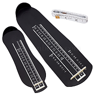 3Pcs 3 Styles DIY Rulers Kits, ABS Plastic Foot Measuring Gauge, with Metric & Imperial Soft Tape Measure, Mixed Color, 260~1500x13~110x24~36mm, 1pc/style(AJEW-FG0003-86)