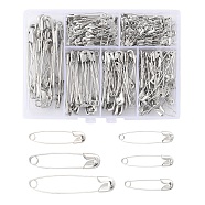 6 Styles Iron Safety Pins, Platinum, 22~56x5~11x2~3mm, Pin: 0.5~1mm(NEED-YW0001-06)