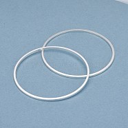 Brass Linking Rings, Long-Lasting Plated, Round Ring, 925 Sterling Silver Plated, 35x1mm, Inner Diameter: 33mm(X-KK-Y003-03K-S)