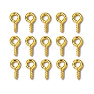 Iron Screw Eye Pin Peg Bails, For Half Drilled Beads, Golden, 8x4x1mm, Hole: 2mm(E561Y-G-FF)