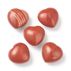 Natural Red Jasper Beads, No Hole/Undrilled, Heart, 24.5~25.5x25~26x13.5~15mm(G-G973-07B)