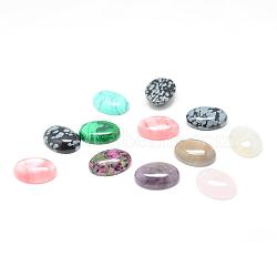 Natural & Synthetic Gemstone Cabochons, Mixed Style, Oval, Mixed Color, 10x8x4mm(G-T020-8x10mm-M)