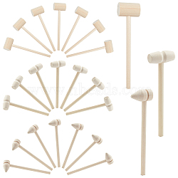SUPERFINDINGS Wood Hammers, For Jewelry Tools, BurlyWood, 24pcs(WOOD-FH0001-49)