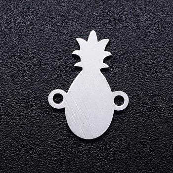 201 Stainless Steel Charms, Blank Stamping Tag, Pineapple, Stainless Steel Color, 14.5x10.5x1mm, Hole: 1.2mm