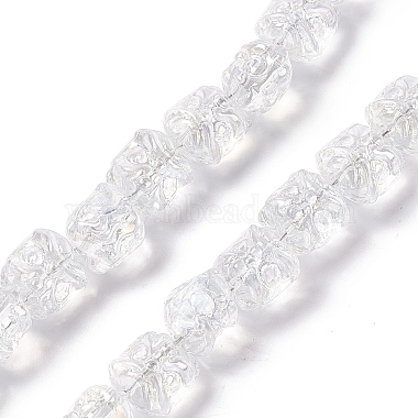 Transparent Electroplate Glass Beads(GLAA-P028-M)-6