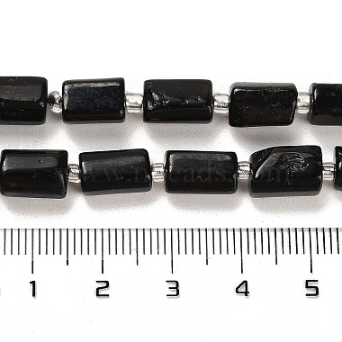 Natural Black Tourmaline Beads Strands(G-G068-A07-01)-5