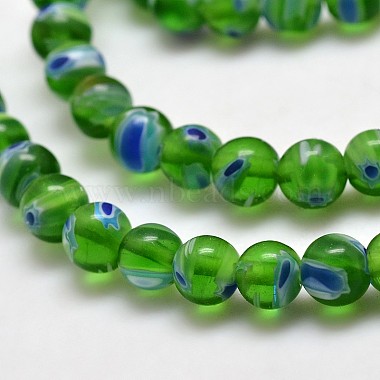 Round Millefiori Glass Beads Strands(LK-P001-09)-2