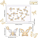 10Pcs Brass Clear Cubic Zirconia Pendants(ZIRC-BC0001-06)-2