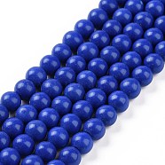 Synthetic Lapis Lazuli Dyed Round Bead Strands, 6mm, Hole: 1mm, about 68pcs/strand, 15.7 inch(G-P070-41-6mm-1)