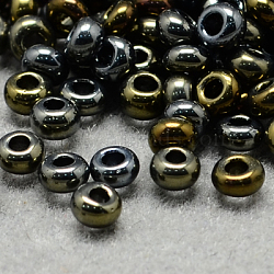 12/0 Grade A Round Glass Seed Beads, Metallic Colours, Mixed Color, 12/0, 2x1.5mm, Hole: 0.3mm, about 30000pcs/bag(SEED-Q008-F602)