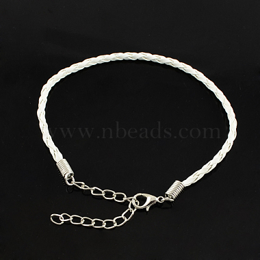 White Imitation Leather Bracelet Making