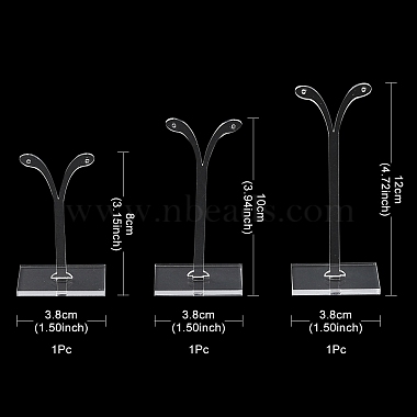 3Pcs 3 Sizes Plastic Earring Display Stands(EDIS-YW0001-03)-2