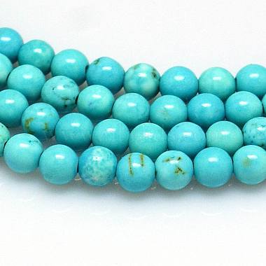 8mm Aquamarine Round Natural Turquoise Beads