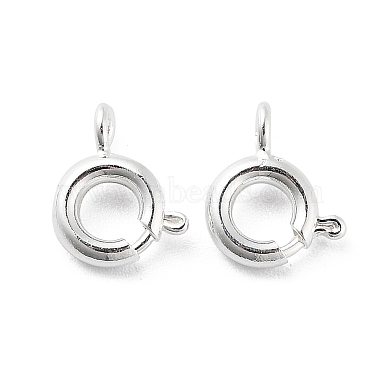 925 Sterling Silver Plated Brass Spring Ring Clasps