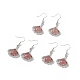 Gemstone Ginkgo Leaf Dangle Earrings with Crystal Rhinestone(EJEW-A092-03P)-2