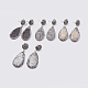 Natural Druzy Agate Stud Earrings(EJEW-K068-01)-1