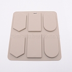 Geometry Food Grade Silicone Pendant Molds, Fondant Molds, For DIY Cake Decoration, Candle, Chocolate, Candy, UV Resin & Epoxy Resin Jewelry Making, Tan, 221x200x10mm, Inner Size: 92x50mm, Hole: 4.5mm(DIY-WH0176-66)