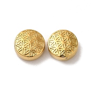 304 Stainless Steel Beads, Flat Round, Real 18K Gold Plated, 9.5x4mm, Hole: 1.6mm(STAS-I203-19G)