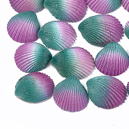 Spray Paint Natural Ark Shell Beads, Sea Shell Beads, Undrilled/No Hole, Plum, 37~47x35~42x12.5~15mm(SSHEL-S261-03A)