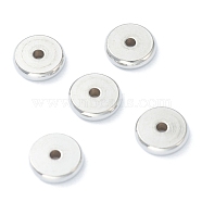 202 Stainless Steel Spacer Beads, Flat Round, Stainless Steel Color, 8x2mm, Hole: 1.5mm(STAS-H152-06A-P)