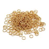 304 Stainless Steel Jump Rings, Open Jump Rings, Real 18k Gold Plated, 24 Gauge, 4x0.5mm, Inner Diameter: 3mm(STAS-H558-05G)