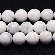 Natural Howlite Beads Strands, Round, 6mm, Hole: 1mm(TURQ-G090-6mm)