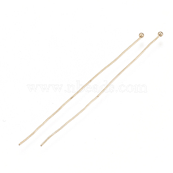 Brass Ball Head Pins, Coffee Golden, 50x0.5mm, 24 Gauge, Head: 1.5mm(X-KK-S341-90)
