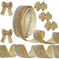 Sparkle Nylon Ribbon, with Glitter, Flat, Dark Khaki, 1 inch(26mm), about 5.00 Yards(4.57m)/Roll(SRIB-WH0011-044)