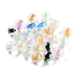 Transparent Acrylic Beads, Bead in Bead, Round, Mixed Color, 13.5mm, Hole: 2.3mm(MACR-K356-01B)