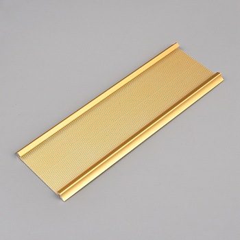 Aluminium Alloy Commodity Label Display, Price Tags for Supermarket, Bakery, Cafe, Rectangle, Golden, 180x62x6mm