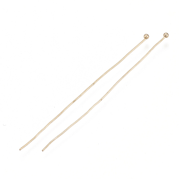Brass Ball Head Pins, Coffee Golden, 50x0.5mm, 24 Gauge, Head: 1.5mm