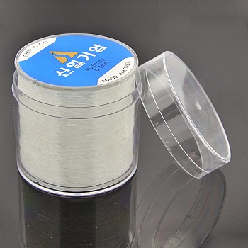 Korean Elastic Crystal Thread, Stretch Bracelet String, with Box, for Jewelry Making, Clear, 0.7mm, about 164.04 yards(150m)/roll