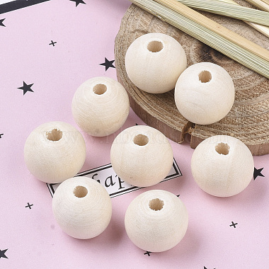 Unfinished Natural Wood Beads(X-WOOD-S651-A14mm-LF)-5