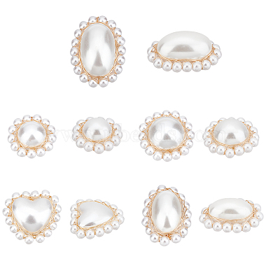 Creamy White Mixed Shapes ABS Plastic Pendants