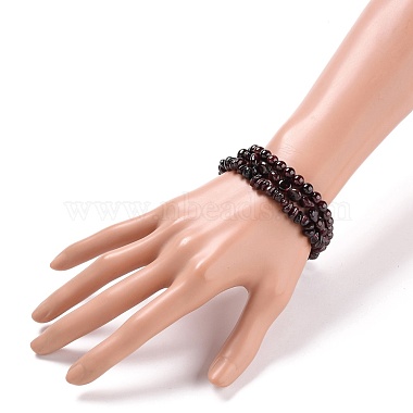 Natural Garnet Stretch Bracelets(BJEW-JB05648)-3