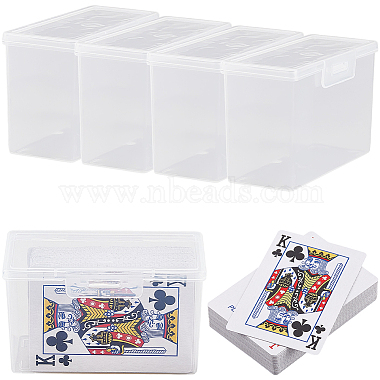 Plastic Card Storage Boxes with Hinged Lids(CON-WH20010-06A)-1