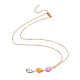 Natural Shell Teardrop Pendant Necklace with 304 Stainless Steel Chains for Women(NJEW-C016-12G)-2