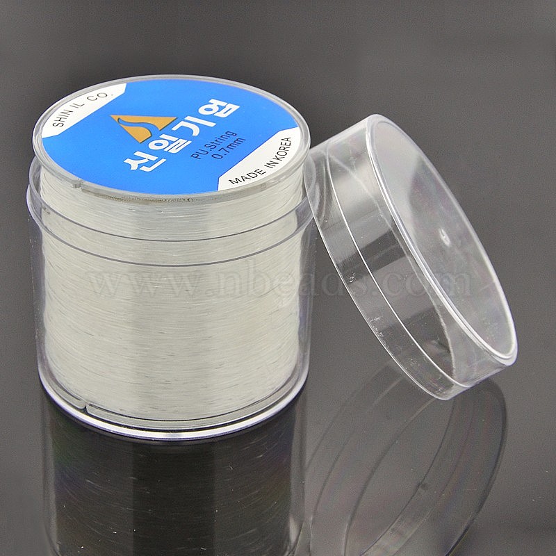 NBEADS A Roll of 1mm Clear Korean Elastic Stretch String Cord for Jewelry  Making Bracelet Beading Thread (100m/Roll) 