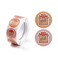 2 Colors Paper Gift Sticker Rolls, Round Dot Decals for Gift Bag Sealing, Gift Box Pattern, Gift Box Pattern, 25mm, 500pcs/roll(STIC-E001-12)