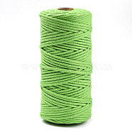 Cotton String Threads, Macrame Cord, Decorative String Threads, for DIY Crafts, Gift Wrapping and Jewelry Making, Green Yellow, 3mm, about 109.36 Yards(100m)/Roll.(OCOR-T001-02-14)