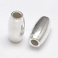 Oval 925 Sterling Silver Beads, Silver, 7x4mm, Hole: 1.5mm, about 109pcs/20g(STER-F012-19B)