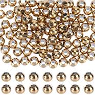 100Pcs Ion Plating(IP) 202 Stainless Steel Rondelle Spacer Beads, Golden, 5x4mm, Hole: 2mm(STAS-SC0006-90)