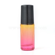 5ml Glass Gradient Color Empty Roller Ball Bottles, with Black PP Plastic Screw Lids, for Essential Oil, Perfume, Colorful, 63x20mm, bottle(without cap): 59.5x20mm, capacity: 5ml(MRMJ-WH0034-C04-5ml)