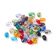 Imitation Austrian Crystal Beads, Grade AAA, Faceted, Oval, Mixed Color, 11.5x8x5.5mm, Hole: 0.9~1mm(SWAR-F063-11x8mm-M)