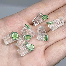 Resin Miniature Beer Cup Ornaments, Micro Landscape Garden Dollhouse Accessories, Pretending Prop Decorations, Clear, 9.5x15mm(BOTT-PW0001-181B)