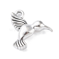 Tibetan Style Alloy Pendant, Bird, Antique Silver, 17x14.5x5mm, Hole: 1.8mm, 294pcs/500g(PALLOY-H134-02AS)