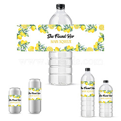 Bottle Label Adhesive Stickers, Rectangle, Lemon, 216x64mm(DIY-WH0520-014)