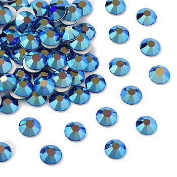 Preciosa&reg MAXIMA Crystal No Hotfix Flatback Stones, Czech Crystal, Dura Foiling, Round(438 11 615 Chaton Rose), 30240 200 Cobalt Blue AB, SS8(2.3~2.5mm)