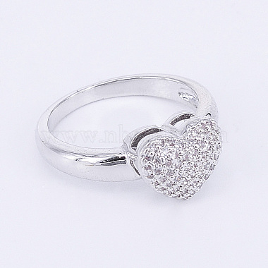 Brass Micro Pave Cubic Zirconia Finger Rings(RJEW-E145-59P)-2